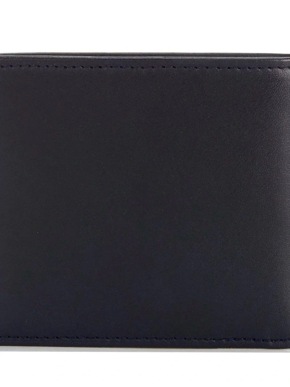 Polo by Ralph Lauren Navy Leather Wallet with Embroidered Bear